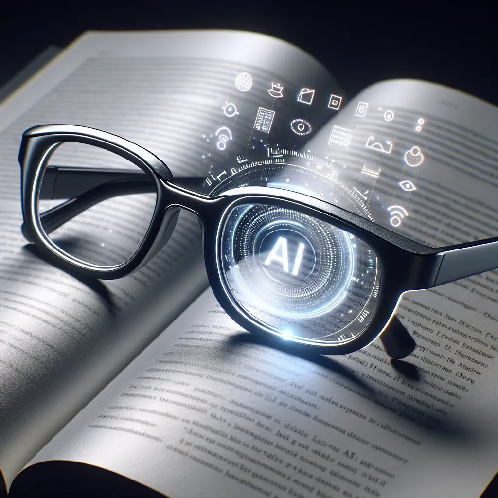 Óculos de leitura com IA que identificam e leem textos automaticamente